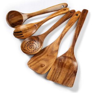 wooden spoon set of 5 wooden spatula