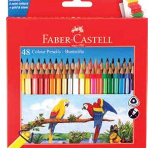 Faber-Castell 48 Colour Shade Round Shaped Color Pencils (Set Of 1, Multicolor)