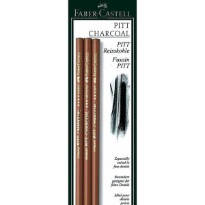 Faber-Castell Pitt Compressed Charcoal Pencils Set Of 3 Pencil (Na)