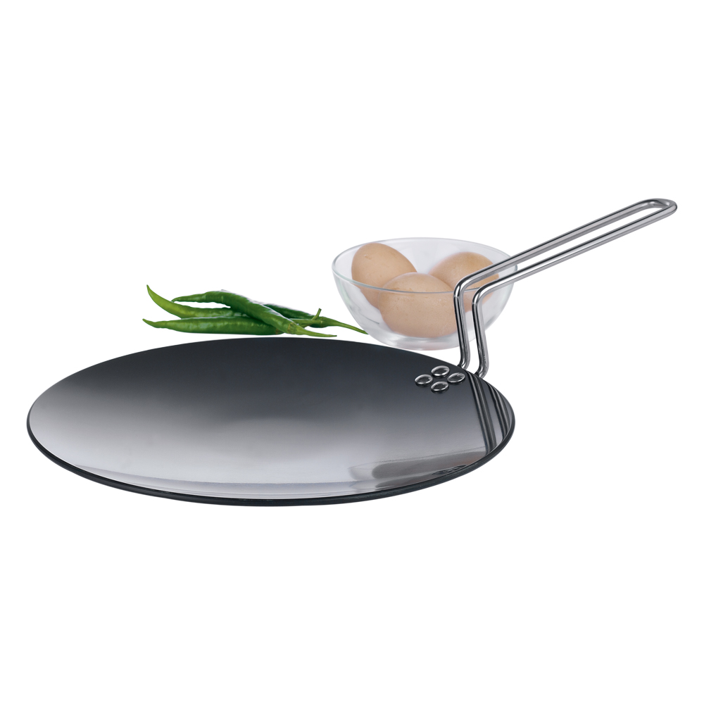 Premier Trendy Black Hard Anodized Concave Tawa - 25 cm - Image 2