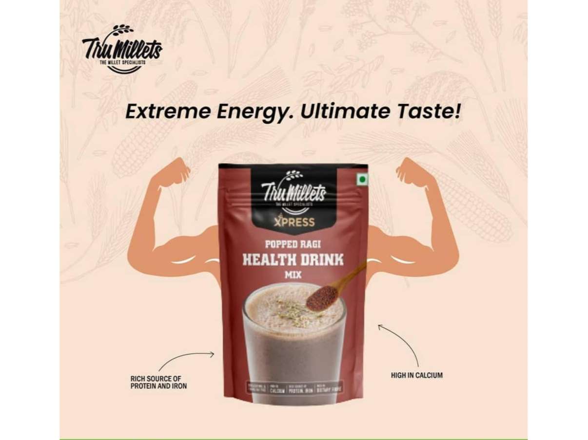 Combo Millet Drink - Xpress Popped Ragi Milk , Xpress Badam Milk - 200g each - Image 2