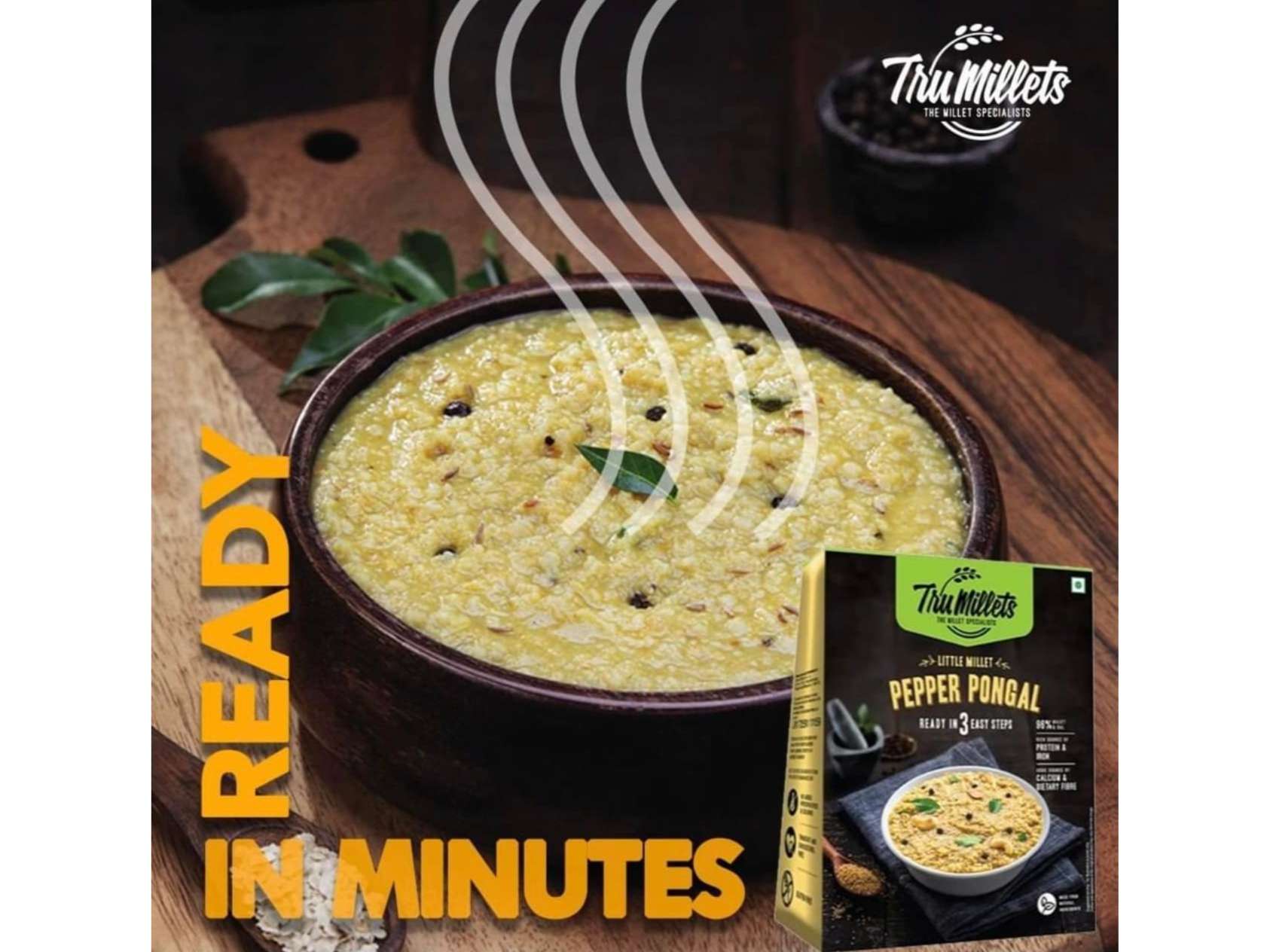 Combo- Kodo M Veg Pulao , Kodo M Bisibelebath , Little M Pepper Pongal- each 200gms - Image 4