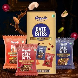 Happilo Date Bites Gift Pack 60g (Date Bites 20g, Date Bites Cranberry 20g & Date Bites Zesty Orange 20g)