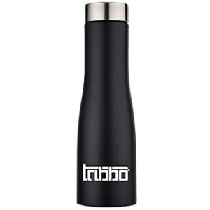 TRIBBO Stainless Steel Water Bottle 1 litre Water Bottles For Fridge School,Gym,Home,office,Boys   Girls Kids Leak Proof(BLACKSTEEL CAP SET OF 1 1000 ML Model-Flora)