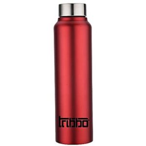 TRIBBO Stainless Steel Water Bottle 1 litre Water Bottles For Fridge School,Gym,Home,office,Boys   Girls Kids Leak Proof(REDSIPPER CAP SET OF 1 1000 ML)