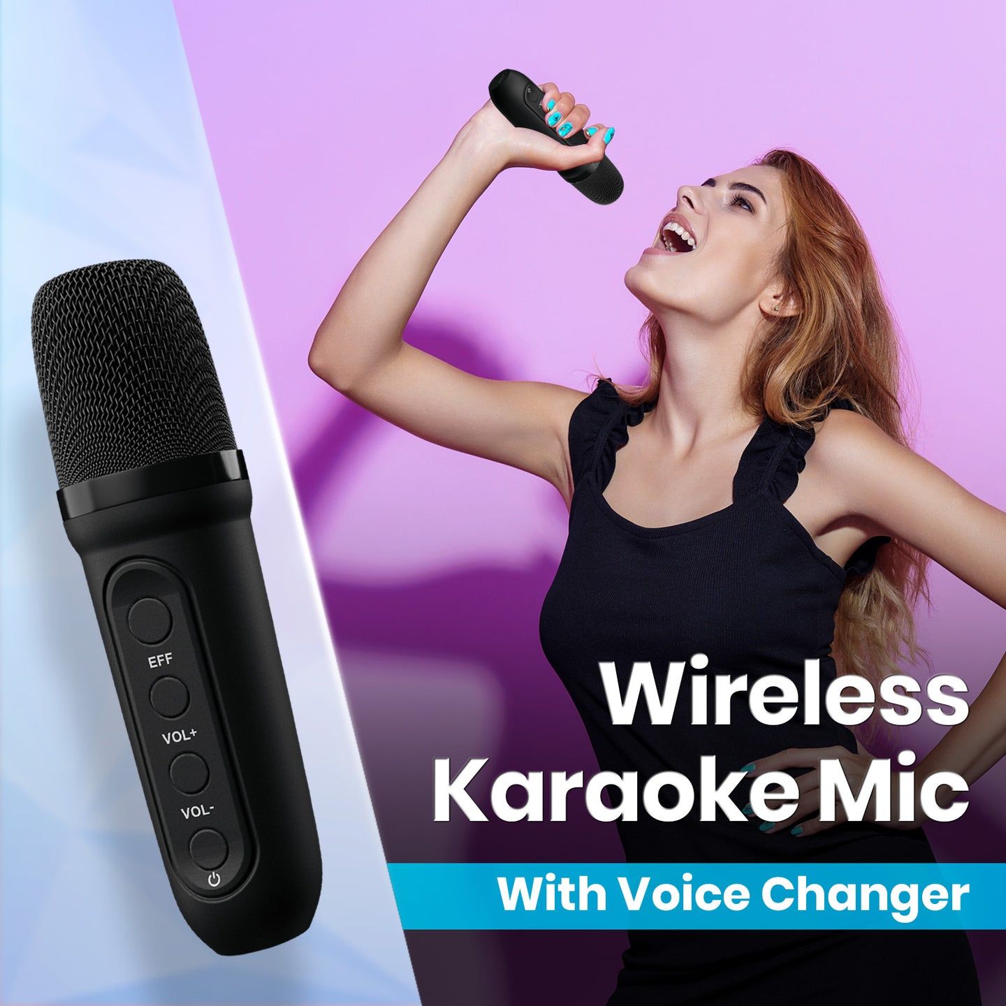 Portronics Apollo One 20W Bluetooth Speaker, Wireless karaoke Mic, Easy Handle Grab, Type C Fast Charging - Image 3