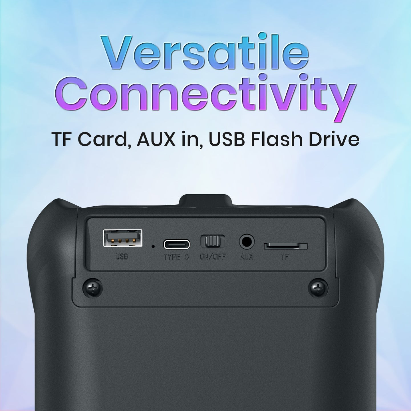 Portronics Apollo One 20W Bluetooth Speaker, Wireless karaoke Mic, Easy Handle Grab, Type C Fast Charging - Image 4