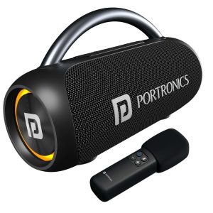 Portronics Radiant 2 30W Bluetooth Speaker, Aluminium Handle, 6 Hours Playtime, Type C Fast Charging