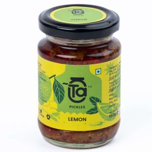 Ta Pickles | Lemon Ginger & Green Chilli Pickle | 150g | Made with Cold Pressed Oil | Homemade | Traditional Indian Taste | Natural | No Preservatives