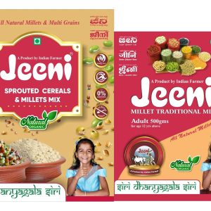 Jeeni Combo Pack of Millet Traditional Mix 500g and Double Filtered Organic Natural Product 1kg for Sprouted Cereals & Millet Mix (Pack of 2)
