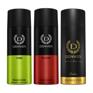 Denver Pack of 3 Deos (Vibe + Blaze + Caliber) - 150ml Each