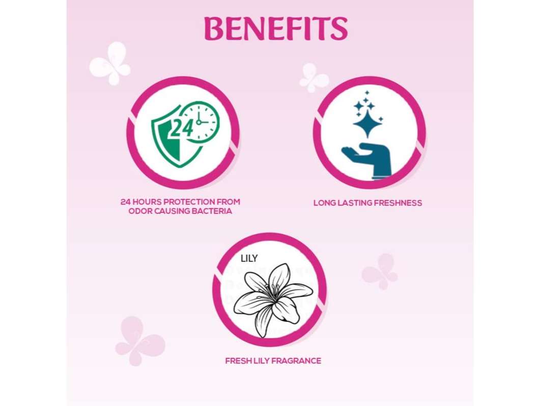 Spinz Mystic White Perfumed Deo for Women Fresh Lily Fragrance Long Lasting Freshness, 24 Hours Protection from Odour causing Bacteria - 200 ml - Image 4