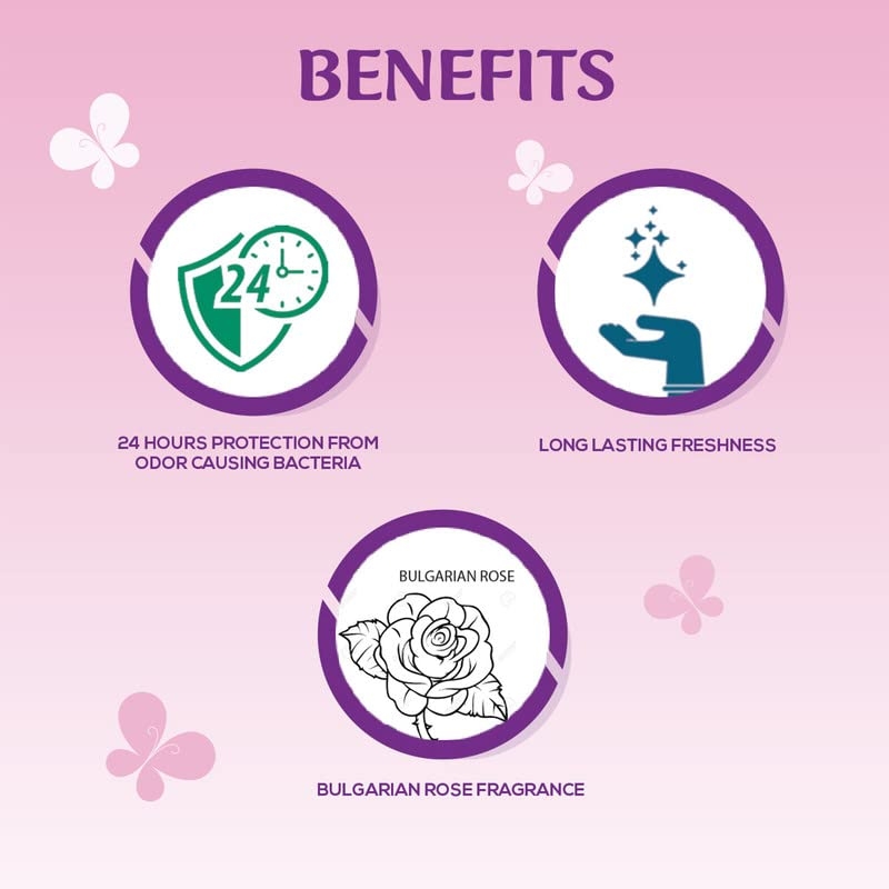 Spinz Exotic Perfumed Deo for Women, with Bulgarian Rose Fragrance for Long Lasting Freshness and 24 Hours Protection, 200ml A long-lasting perfume deo for women 24-Hour Sweat and Body Odour Protection (Pack of 2) - Image 2