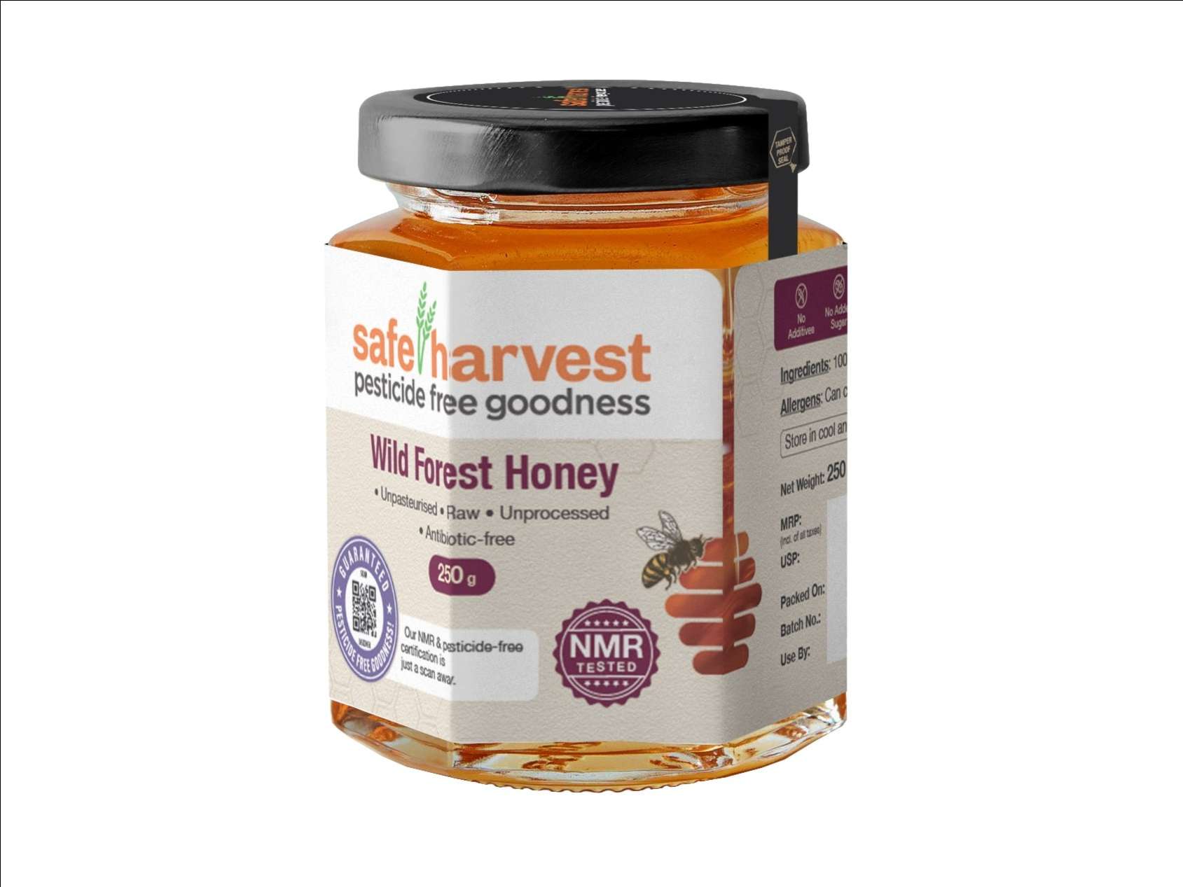 Safe Harvest Pesticide Free Forest Honey 250g