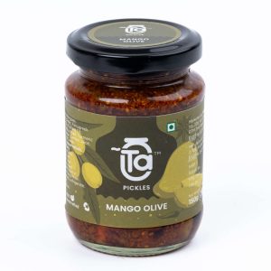 Ta Pickles | Mango & Olive Pickle | 150g | Made with Cold Pressed Oil | Homemade | Traditional Indian Taste | 100% Natural | No Preservatives