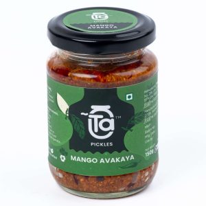 Ta Pickles | Mango Avakaya Pickle With Garlic | Made with Cold Pressed Oil | Homemade | Traditional Indian Taste | Natural | No Preservatives (150 gm)