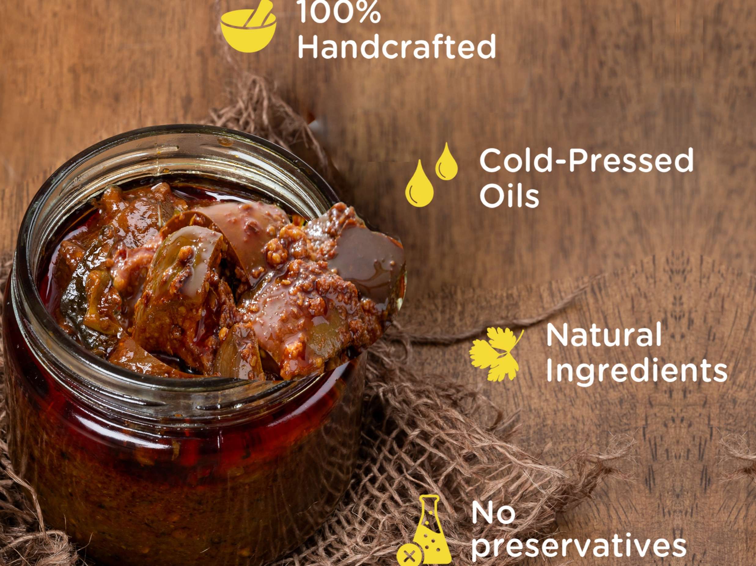 Ta Pickles | Mango Avakaya Pickle With Garlic | Made with Cold Pressed Oil | Homemade | Traditional Indian Taste | Natural | No Preservatives (150 gm) - Image 3