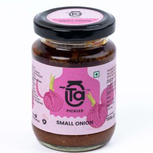 Ta Pickles | Small Onion Pickle | 150g | Made with Cold Pressed Oil | Homemade | Traditional Indian Taste | Natural | No Preservatives