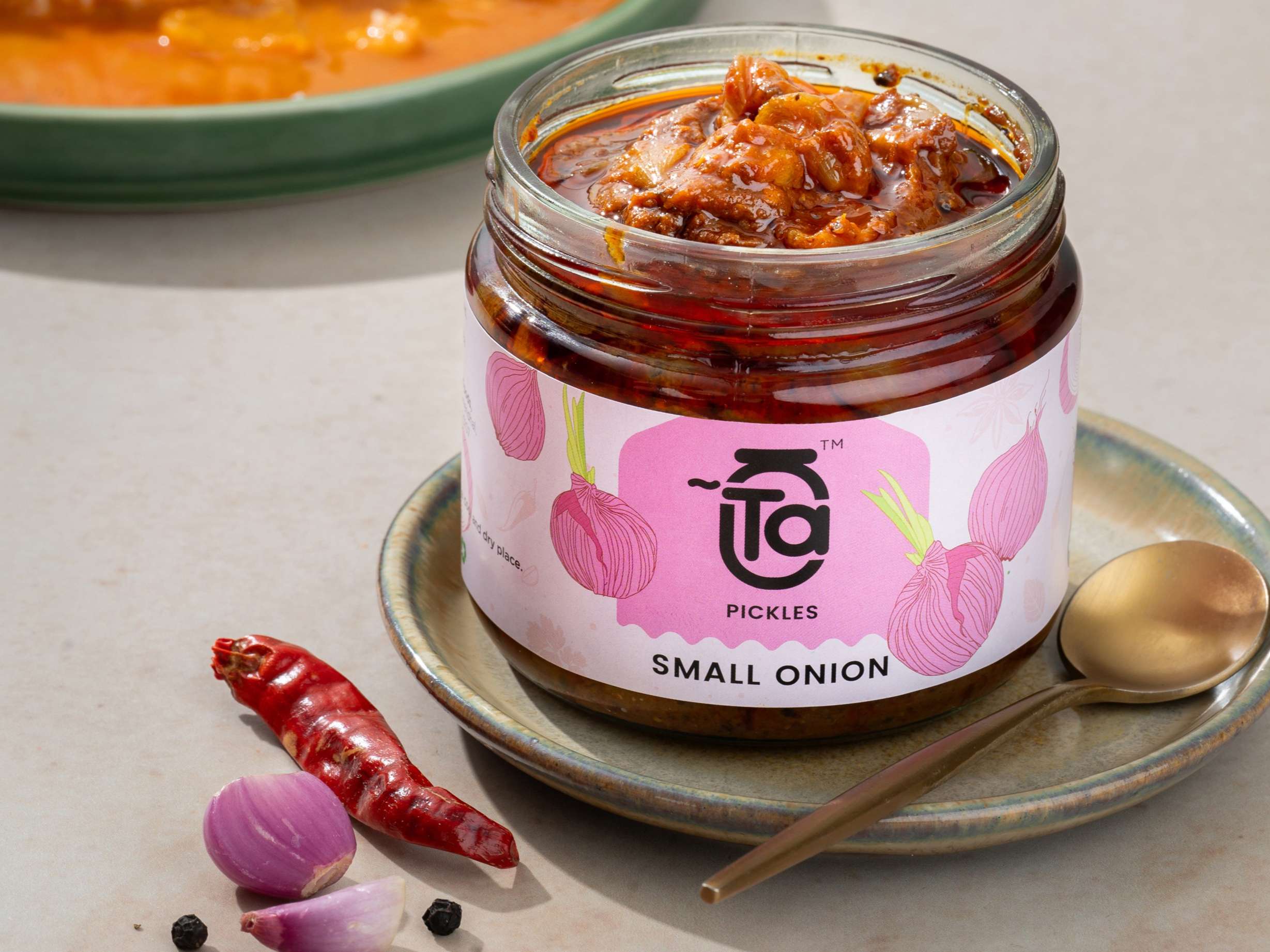 Ta Pickles | Small Onion Pickle | 150g | Made with Cold Pressed Oil | Homemade | Traditional Indian Taste | Natural | No Preservatives - Image 3