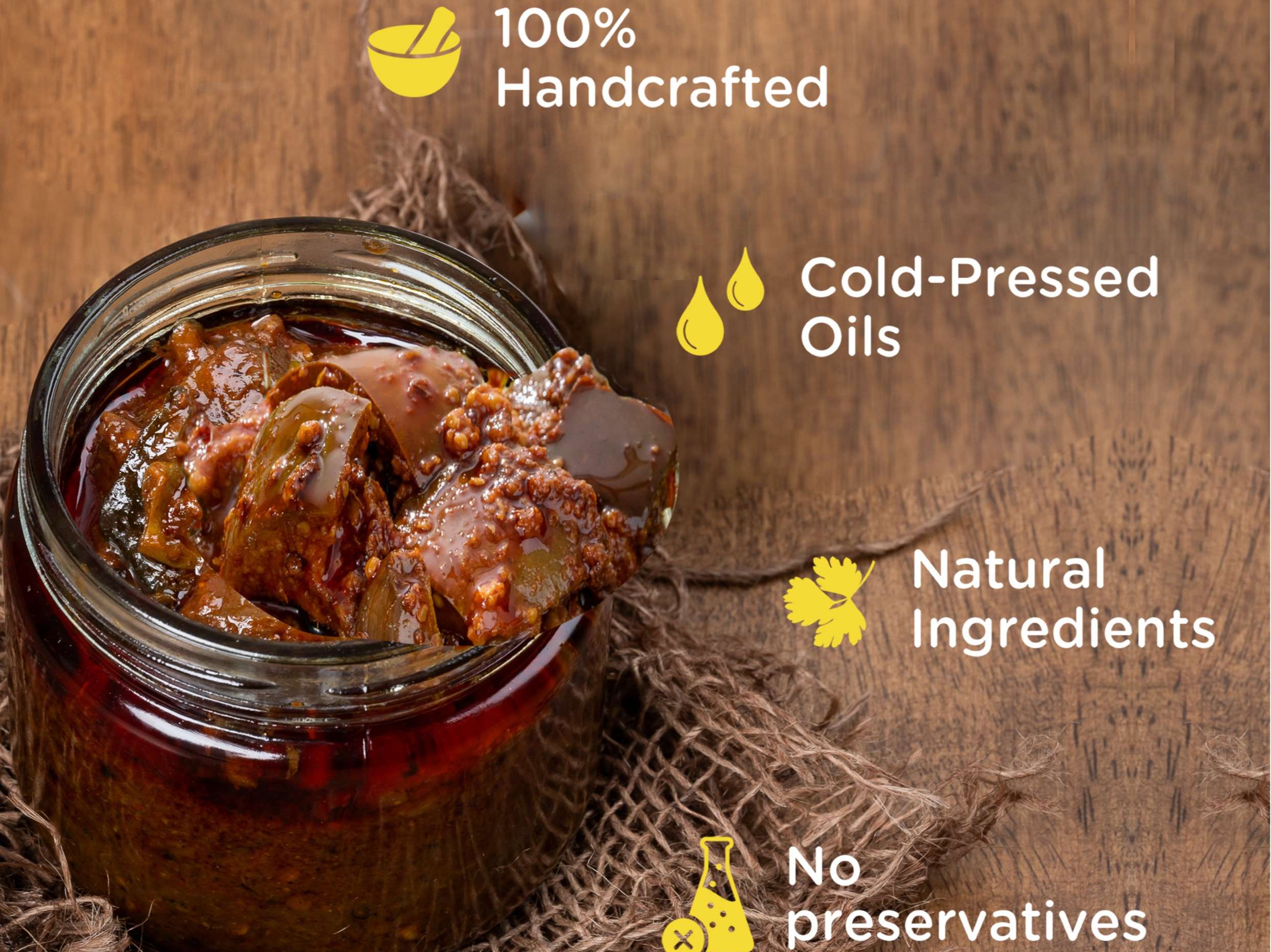 Ta Pickles | Mango Avakaya Pickle Without Garlic | 150g | Made with Cold Pressed Oil | Homemade | Traditional Indian Taste | Natural | No Preservative - Image 3