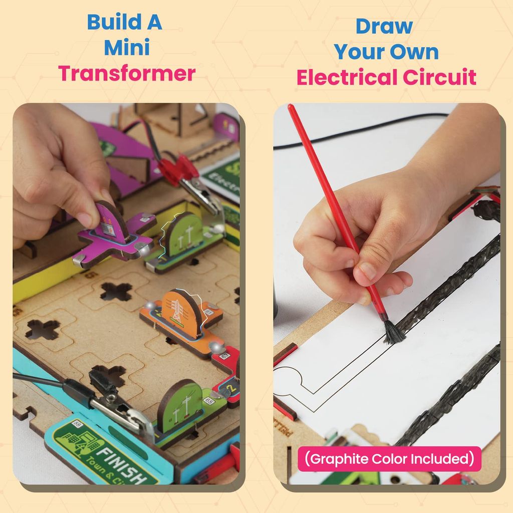 Smartivity Electricity Kit Diy|Science Project Kit|Stem Diy Fun Robotic Toy For Kids 6-8-10-12|Best Gift Toy For Boys & Girls|Science Toy|Educational & Construction Based Activity Game|Made In India - Image 4