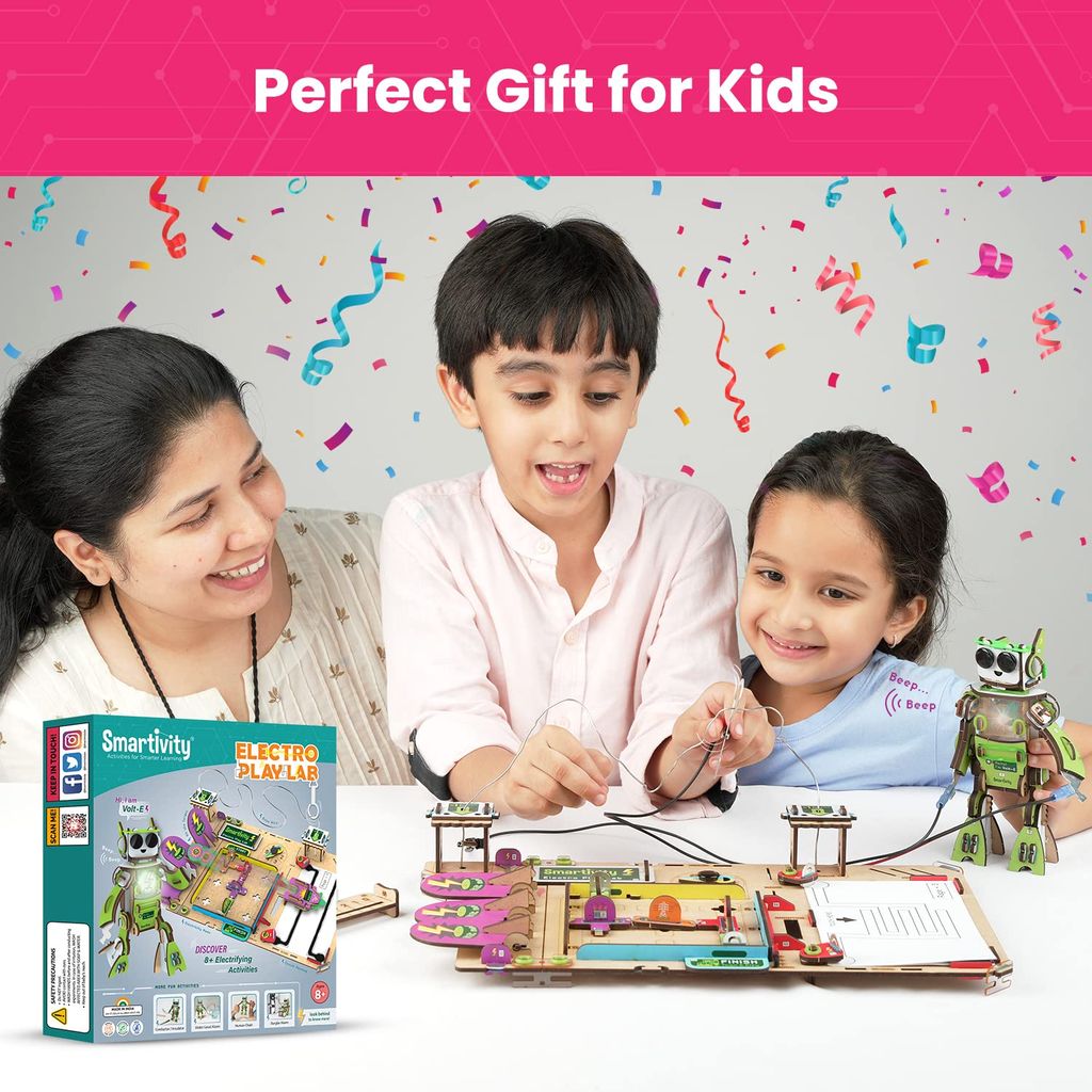 Smartivity Electricity Kit Diy|Science Project Kit|Stem Diy Fun Robotic Toy For Kids 6-8-10-12|Best Gift Toy For Boys & Girls|Science Toy|Educational & Construction Based Activity Game|Made In India - Image 6