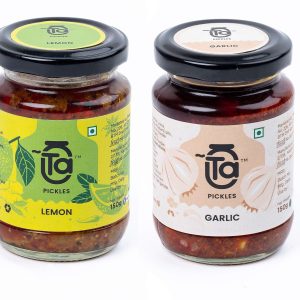 Ta Pickles | Lemon Ginger & Garlic Pickle | 150g [Pack of 2] Combo Made with Cold Pressed Oil | Homemade | Traditional Indian Taste | Natural | No Pre