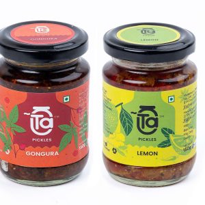 Ta Pickles | Gongura & Lemon Ginger Pickle | 150g [Pack of 2] Combo Made with Cold Pressed Oil | Homemade | Traditional Indian Taste | Natural | No Pr